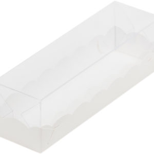 Коробка для макарон и др.кондитерской продукции с пластиковой крышкой 80*80*80 мм (прозрачная)