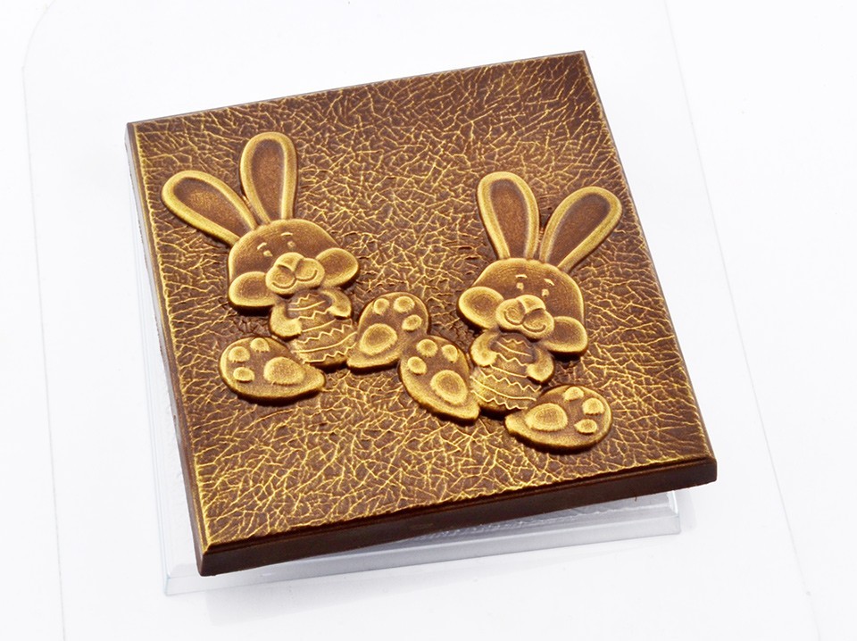 Форма для шоколада "Плитка Кролики и Яйца"