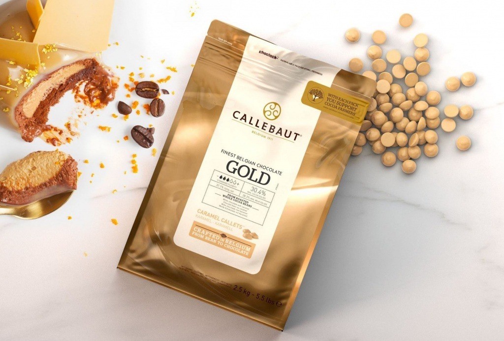 Шоколад белый с карамелью Gold, Callebaut, Бельгия