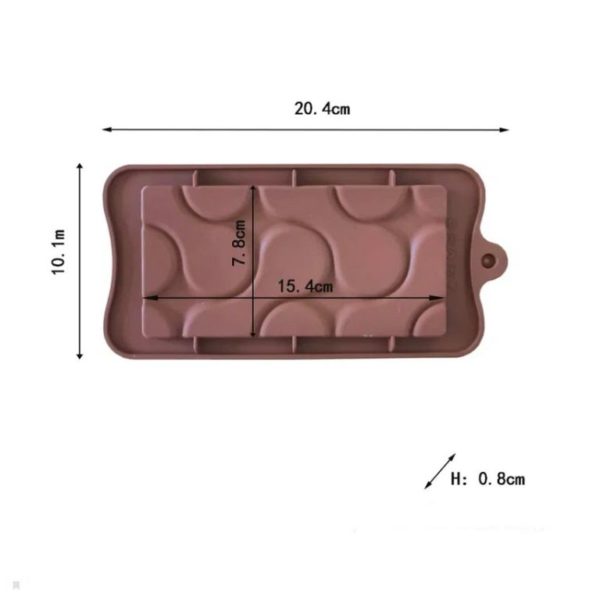 Форма силиконовая для шоколада «Плитка гипноз»