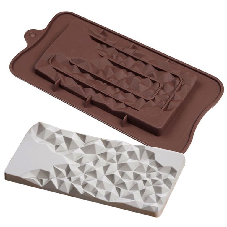 Форма силиконовая для шоколада «Плитка кристалл»
