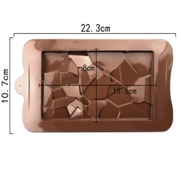 Форма силиконовая для шоколада «Плитка осколки»