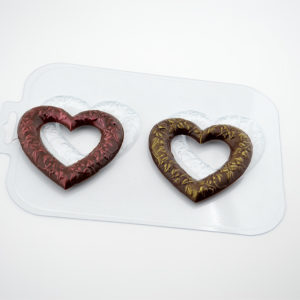 Пластиковая форма для шоколада Сердечные кольца