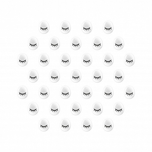 Сахарные фигурки (10х15 мм) «Глазки-реснички» 20 г