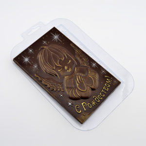 Пластиковая форма для шоколада Плитка с Рождеством Ангел