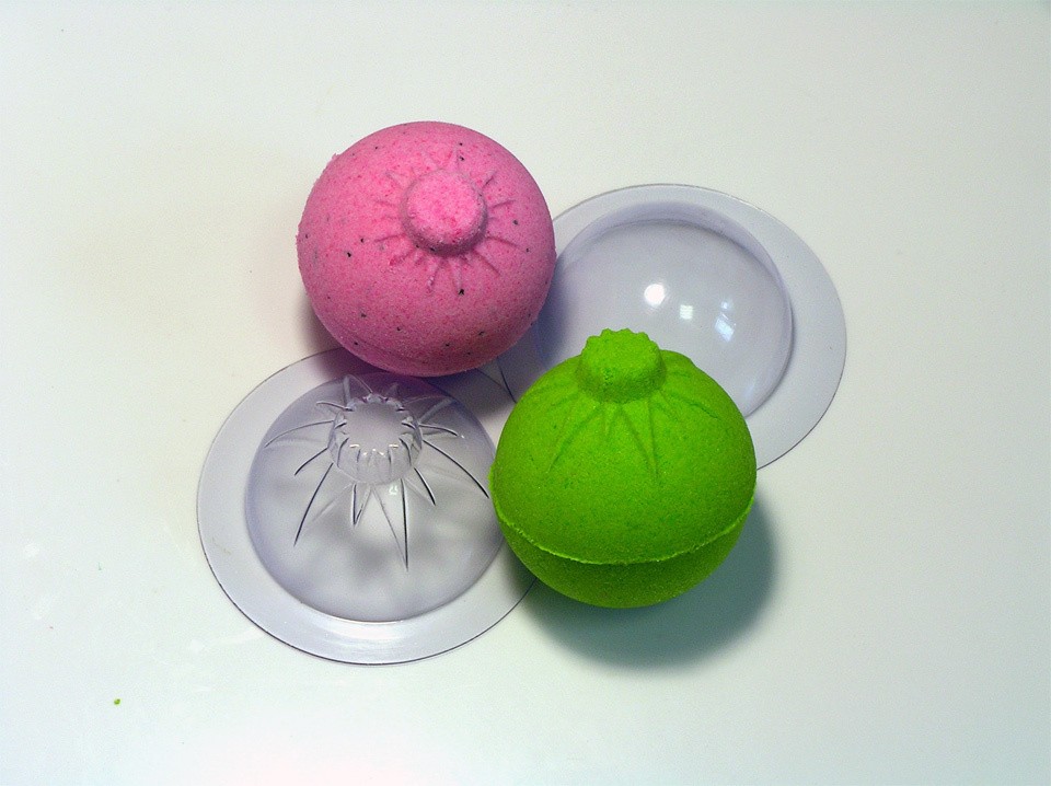 Пластиковая форма для бомбочек для ванной Сфера Новогодняя