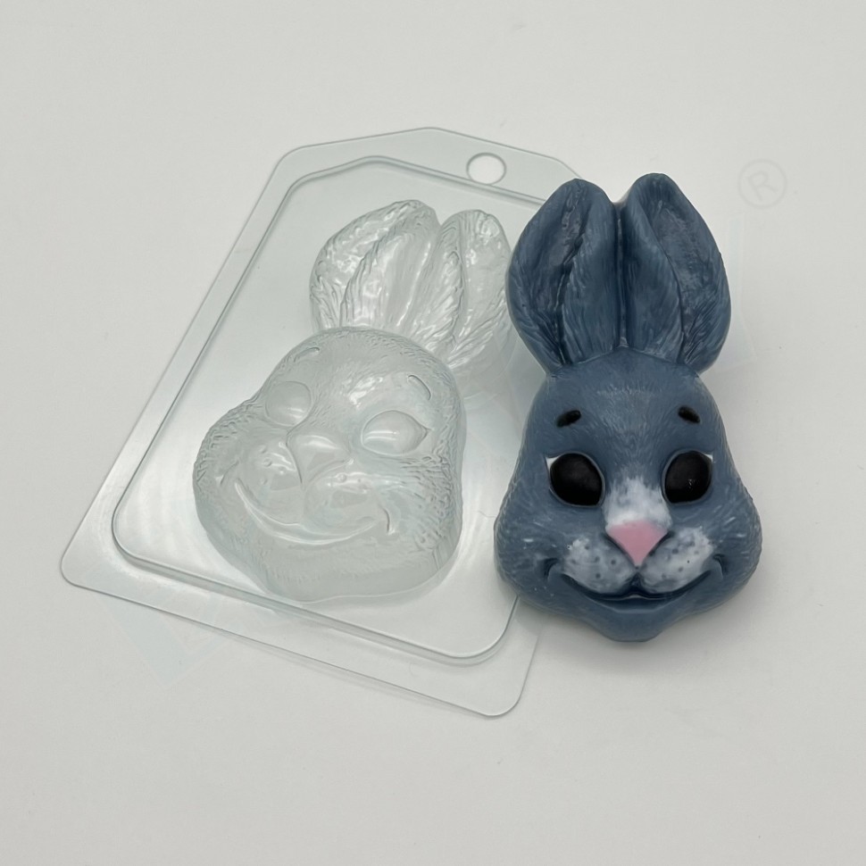 Форма пластиковая: Заяц уши торчком 1шт