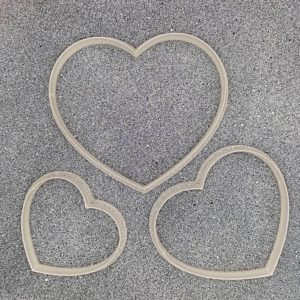 Набор форм для пряников "Сердечки №1" (6, 8 и 10 см)