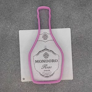 Форма для пряника Бутылка шампанского №3 (8,5*20см) с трафаретом