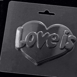 Форма для шоколада LOVE is/сердце, пластик 10,5*13см