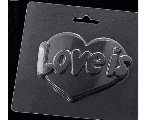 Форма для шоколада LOVE is/сердце, пластик 10,5*13см