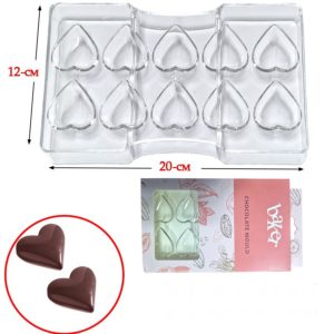 Форма для шоколада поликарбонат сердца 1шт