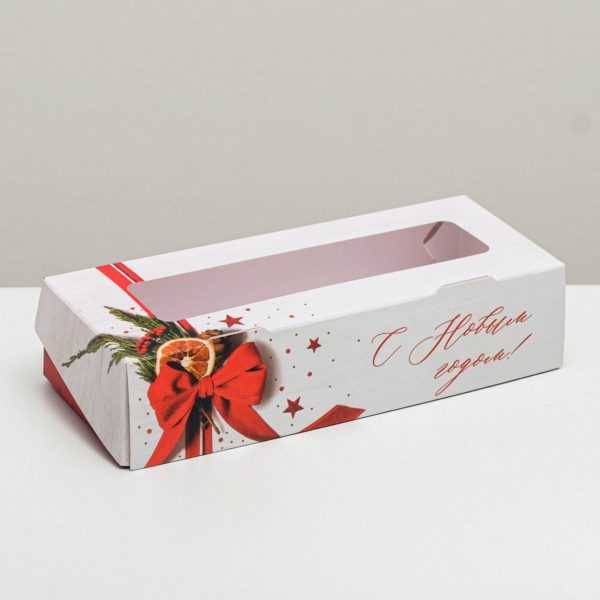 Коробка складная «С новым годом», 17 × 7 × 4 см