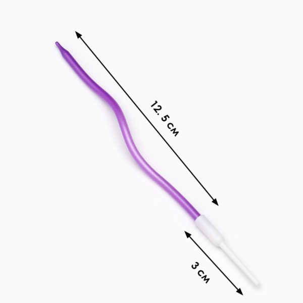 Свечи для торта витые "Серпантин" 6  шт, 12 см, коктейльные, фиолетовые