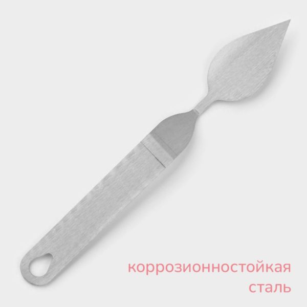 Лопатка кондитерская для работы с мастикой и шоколадом, лепесток раб.часть6х3см